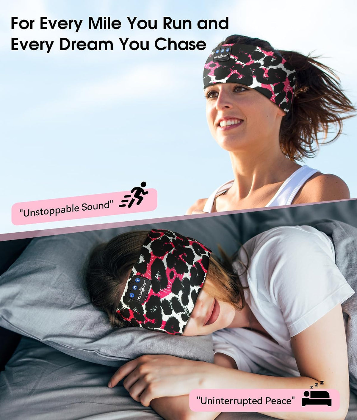 Bluetooth 5.4 Sleep Headphones Headband Sports Wireless Audio