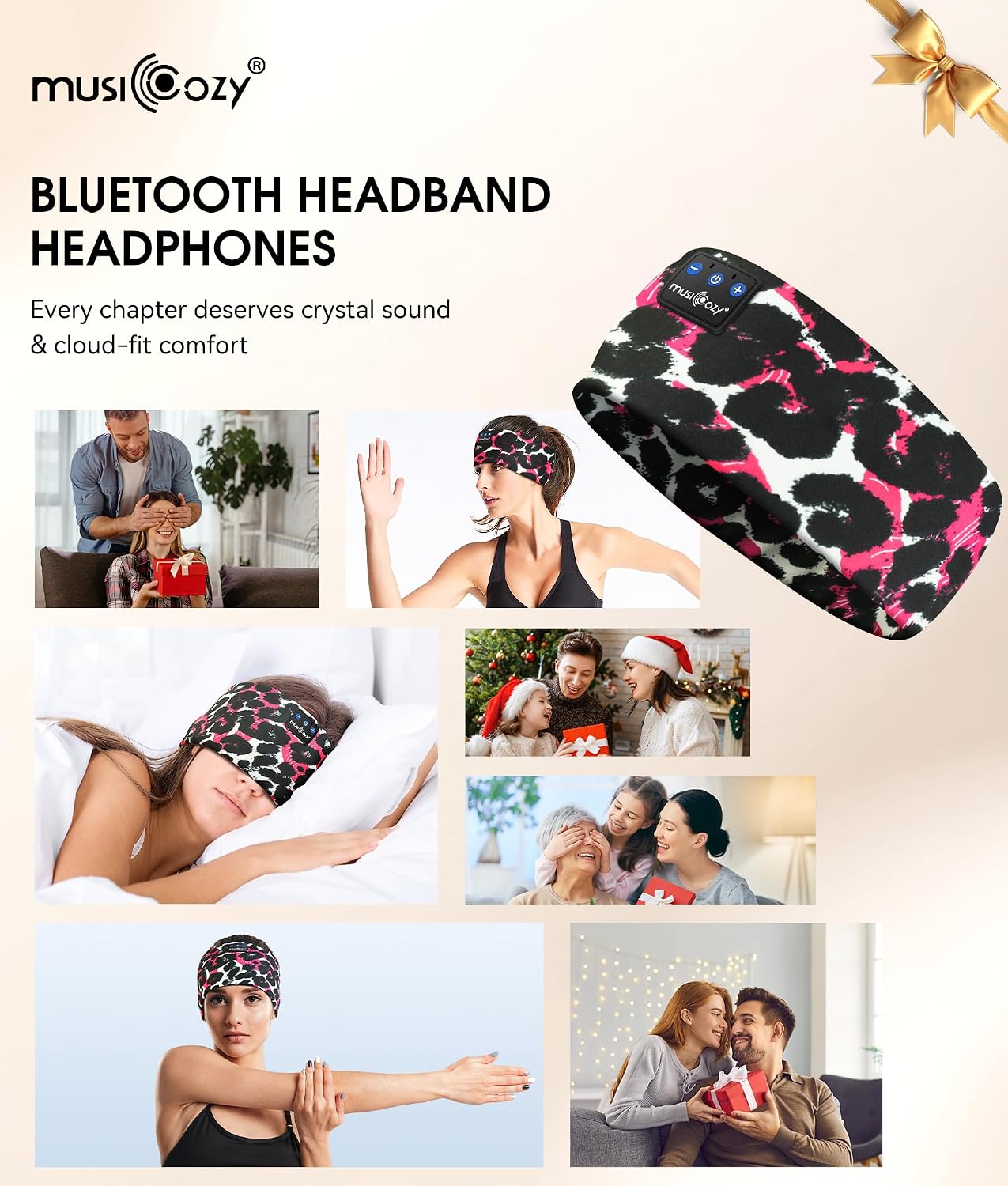 Bluetooth 5.4 Sleep Headphones Headband Sports Wireless Audio