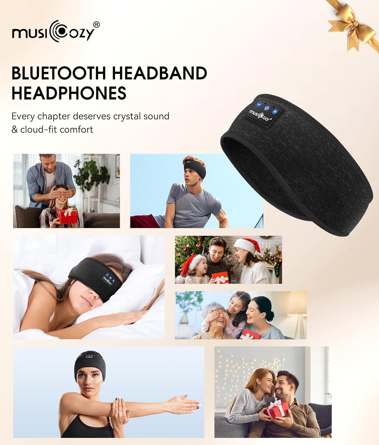 Bluetooth 5.4 Sleep Headphones Headband Sports Wireless Audio