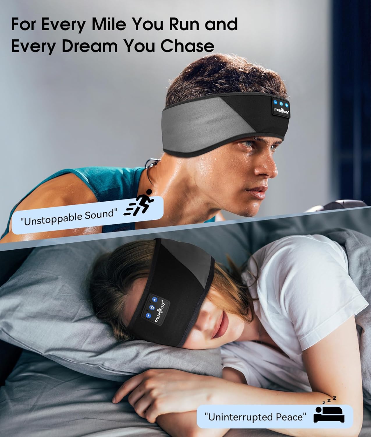 Bluetooth 5.4 Sleep Headphones Headband Sports Wireless Audio