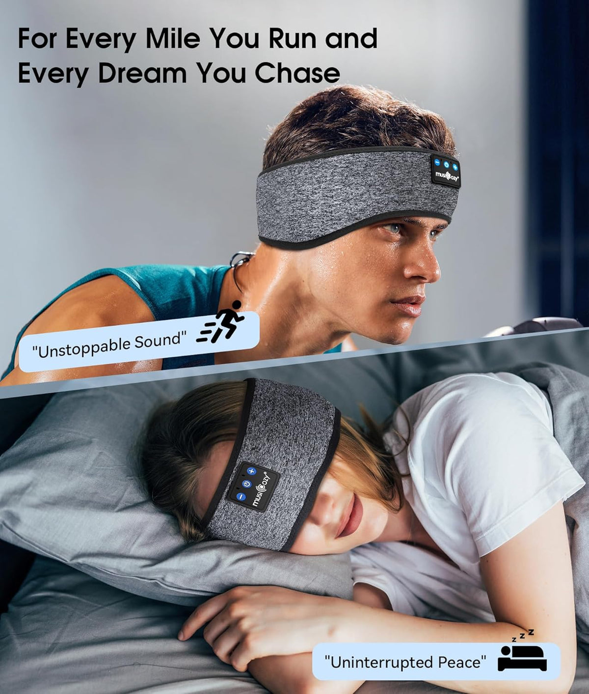 Bluetooth 5.4 Sleep Headphones Headband Sports Wireless Audio