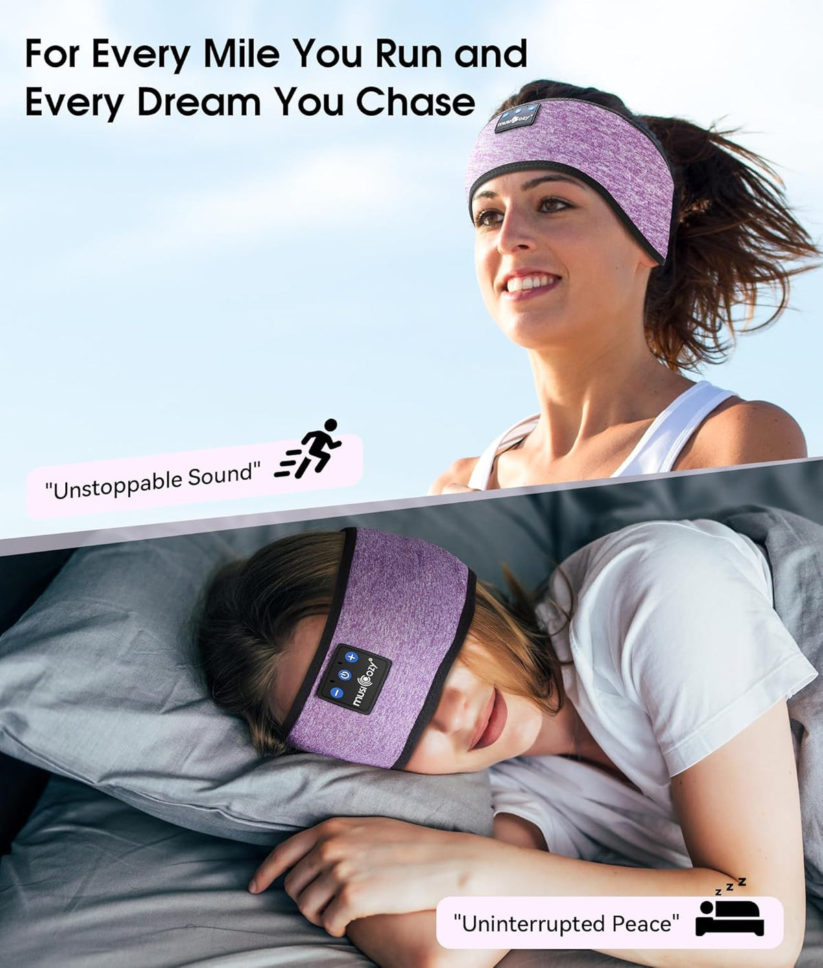 Bluetooth 5.4 Sleep Headphones Headband Sports Wireless Audio