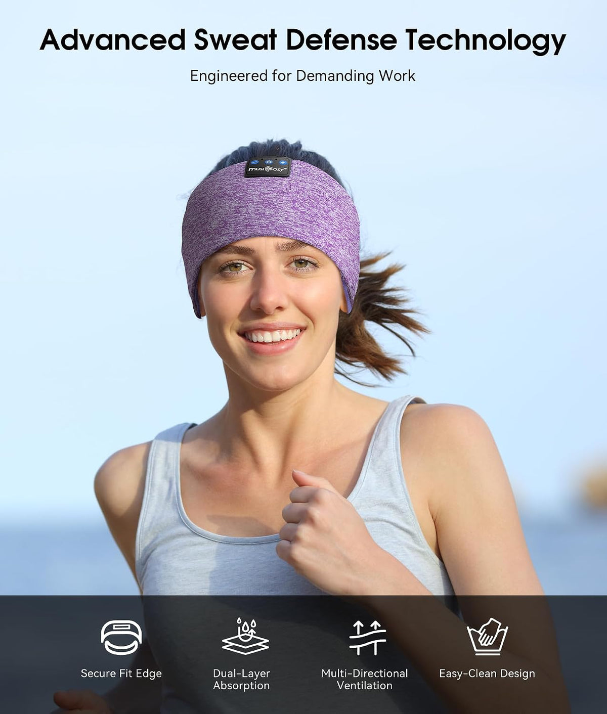 Bluetooth 5.4 Sleep Headphones Headband Sports Wireless Audio