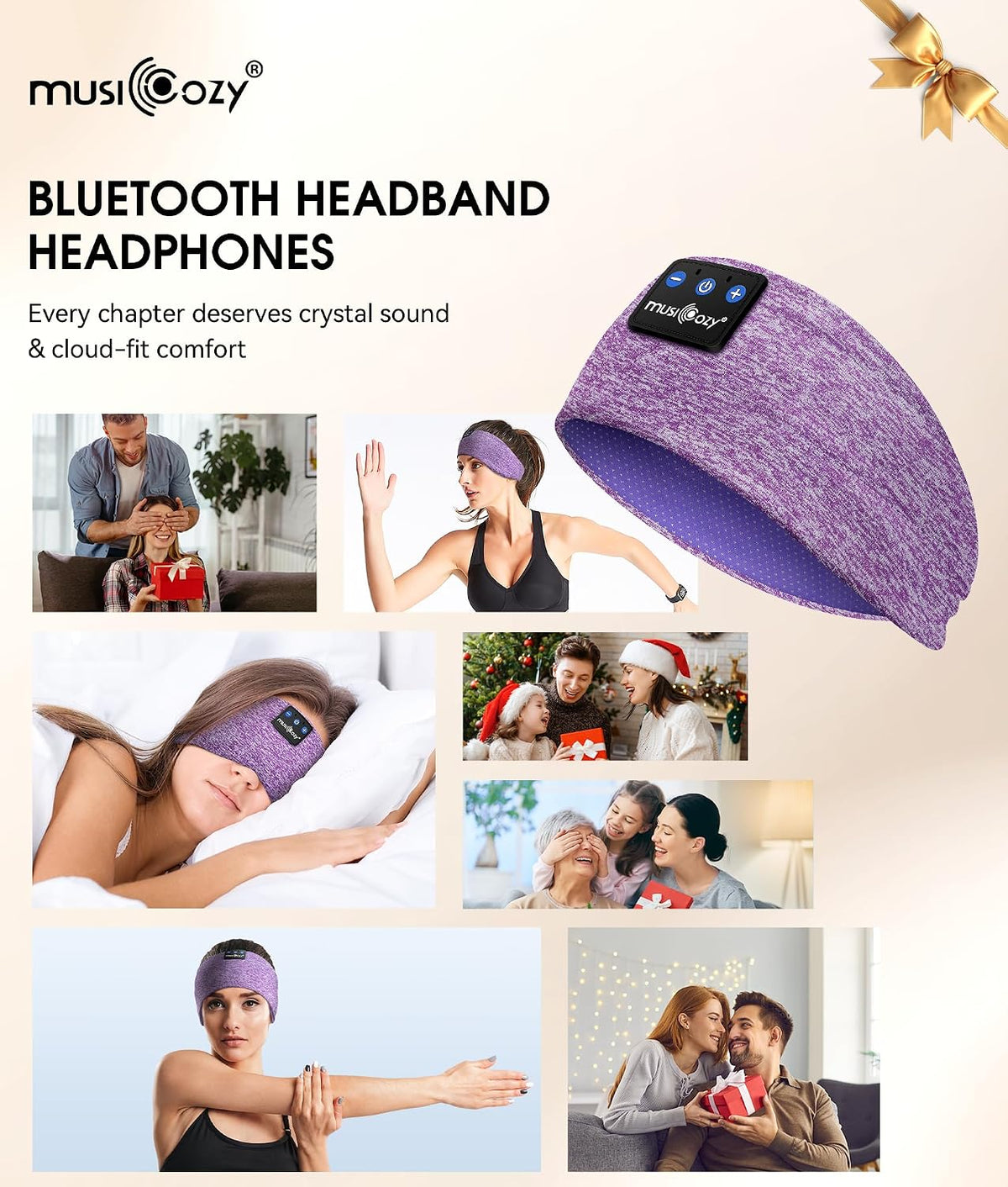 Bluetooth 5.4 Sleep Headphones Headband Sports Wireless Audio
