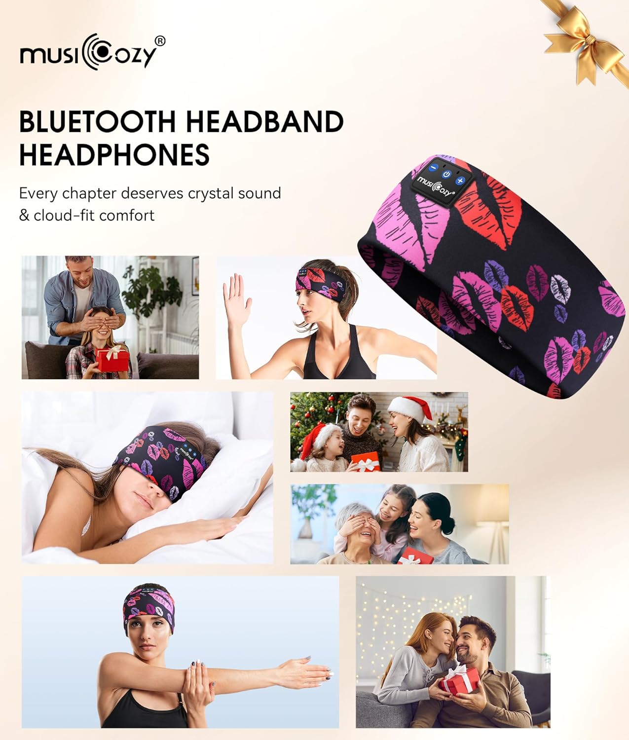 Bluetooth 5.4 Sleep Headphones Headband Sports Wireless Audio
