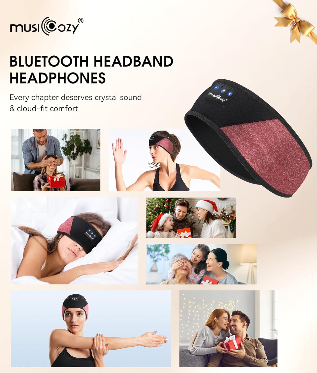 Bluetooth 5.4 Sleep Headphones Headband Sports Wireless Audio