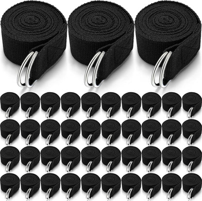 Yoga Strap Stretching Pilates Exercise Adjustable Straps 6 ft Non Elastic Yoga Belt with Adjustable D Ring Buckle for Pilates Gym Workouts Fitness