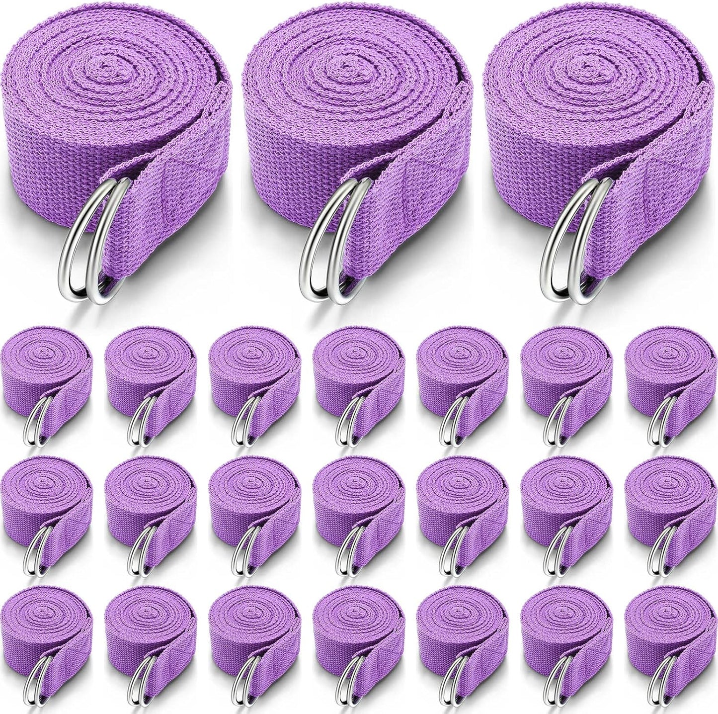 Yoga Strap Stretching Pilates Exercise Adjustable Straps 6 ft Non Elastic Yoga Belt with Adjustable D Ring Buckle for Pilates Gym Workouts Fitness