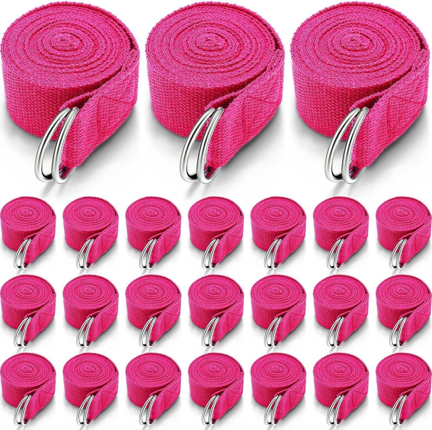Yoga Strap Stretching Pilates Exercise Adjustable Straps 6 ft Non Elastic Yoga Belt with Adjustable D Ring Buckle for Pilates Gym Workouts Fitness