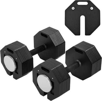 Adjustable Dumbbell Sets, Each 50/80/90/120LB Pairs Durable Steel Build, Free Weights Dumbbells Set of 2 with Anti-slip Handle, For Full Body Home Gym Workout Home Strength Training Equipment 50/80/90/120LBSX2