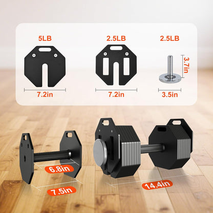 Adjustable Dumbbell Sets, Each 50/80/90/120LB Pairs Durable Steel Build, Free Weights Dumbbells Set of 2 with Anti-slip Handle, For Full Body Home Gym Workout Home Strength Training Equipment 50/80/90/120LBSX2
