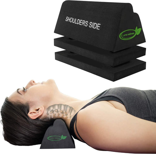 Cervical Orthotic Traction Block, Firm, Spinal & Neck Alignment, Cervical Traction Device & Neck Stretcher