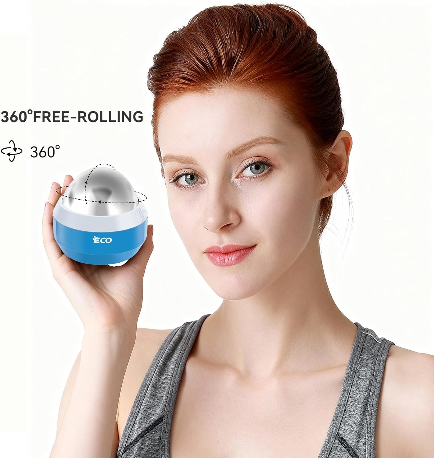 Cold Massage Roller Ball - Ice Roller Ball for Muscles Deep Tissue, Cold & Heat Therapy, Plantar Fasciitis Roller