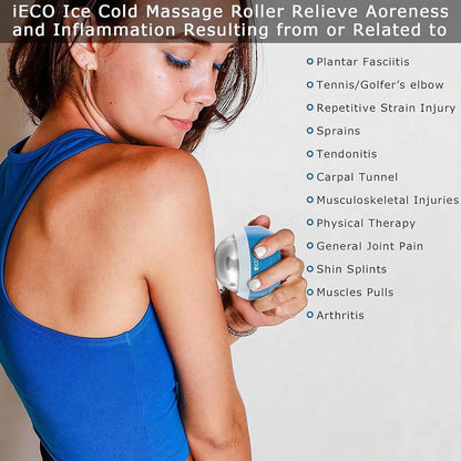 Cold Massage Roller Ball - Ice Roller Ball for Muscles Deep Tissue, Cold & Heat Therapy, Plantar Fasciitis Roller