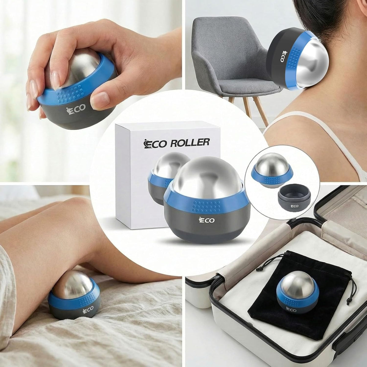 Cold Massage Roller Ball - Ice Roller Ball for Muscles Deep Tissue, Cold & Heat Therapy, Plantar Fasciitis Roller