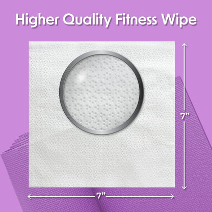 Yoga Mat Cleaner & Fitness Wipes - Natural Lavender & Vinegar Gym Equipment Cleaner - 75 Gym Wipes to Clean Yoga Mats, Spinning & Peloton Bikes, Weight Machines & Surfaces