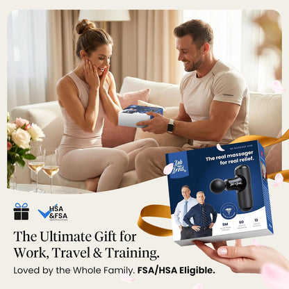 Q2 Pro Mini Massage Gun with Heat and Cold, Pocket-Sized Deep Tissue Massager, HSA Portable Percussion Muscle Massager Gun, Ultra Small & Quiet Muscle Massager, FSA Eligible