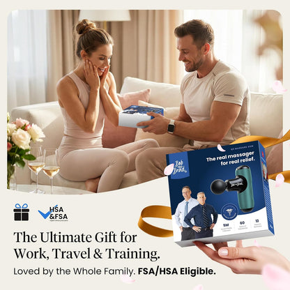 Q2 Pro Mini Massage Gun with Heat and Cold, Pocket-Sized Deep Tissue Massager, HSA Portable Percussion Muscle Massager Gun, Ultra Small & Quiet Muscle Massager, FSA Eligible