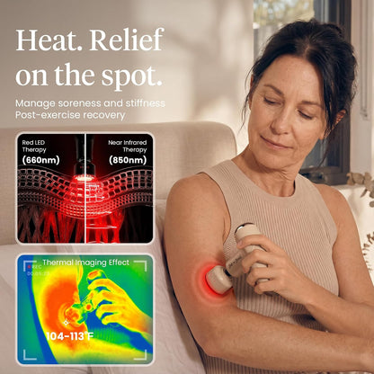Q2 Pro Mini Massage Gun with Heat and Cold, Pocket-Sized Deep Tissue Massager, HSA Portable Percussion Muscle Massager Gun, Ultra Small & Quiet Muscle Massager, FSA Eligible