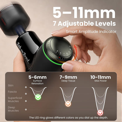 Q2 Pro Mini Massage Gun with Heat and Cold, Pocket-Sized Deep Tissue Massager, HSA Portable Percussion Muscle Massager Gun, Ultra Small & Quiet Muscle Massager, FSA Eligible
