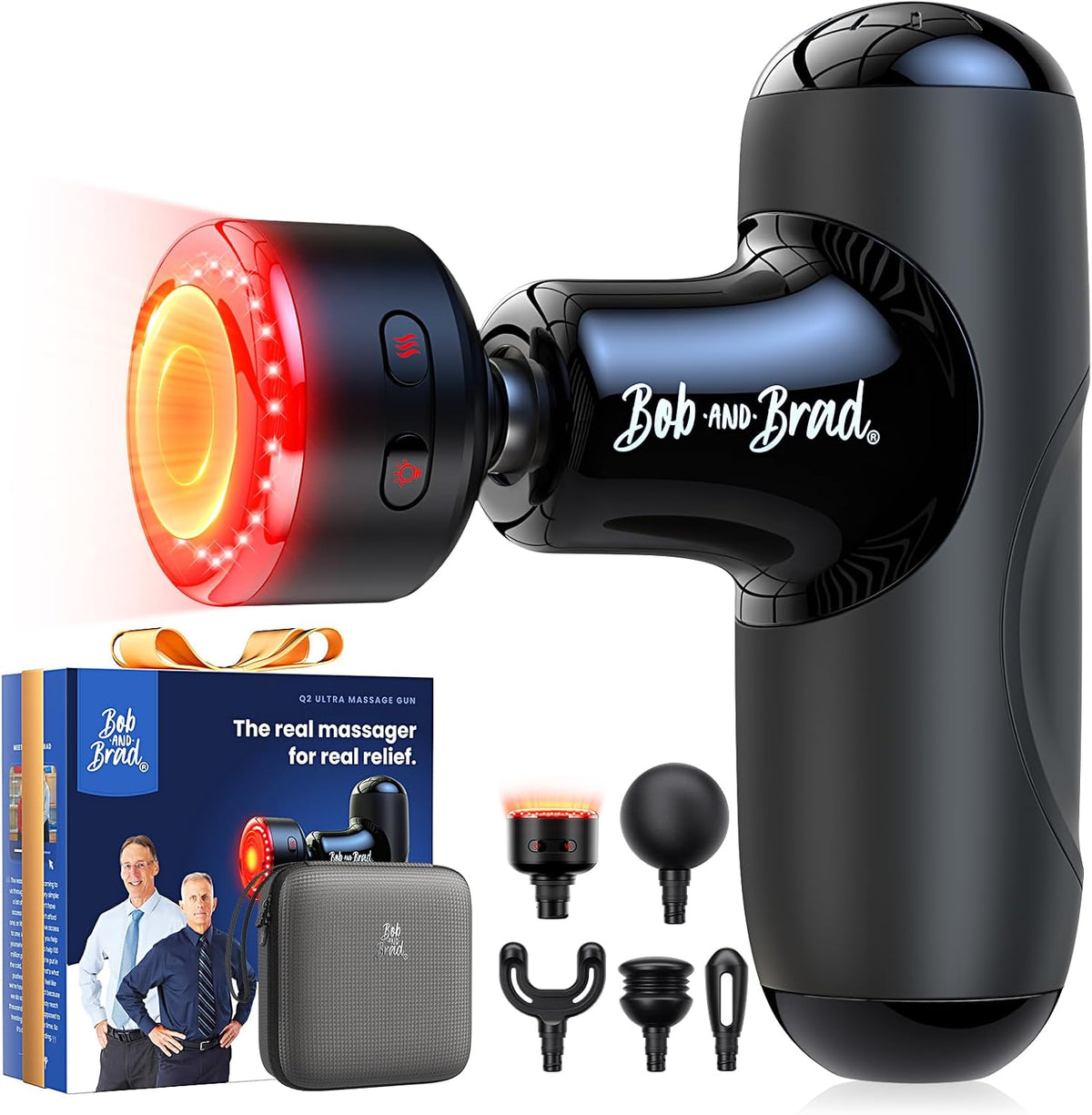 Q2 Pro Mini Massage Gun with Heat and Cold, Pocket-Sized Deep Tissue Massager, HSA Portable Percussion Muscle Massager Gun, Ultra Small & Quiet Muscle Massager, FSA Eligible