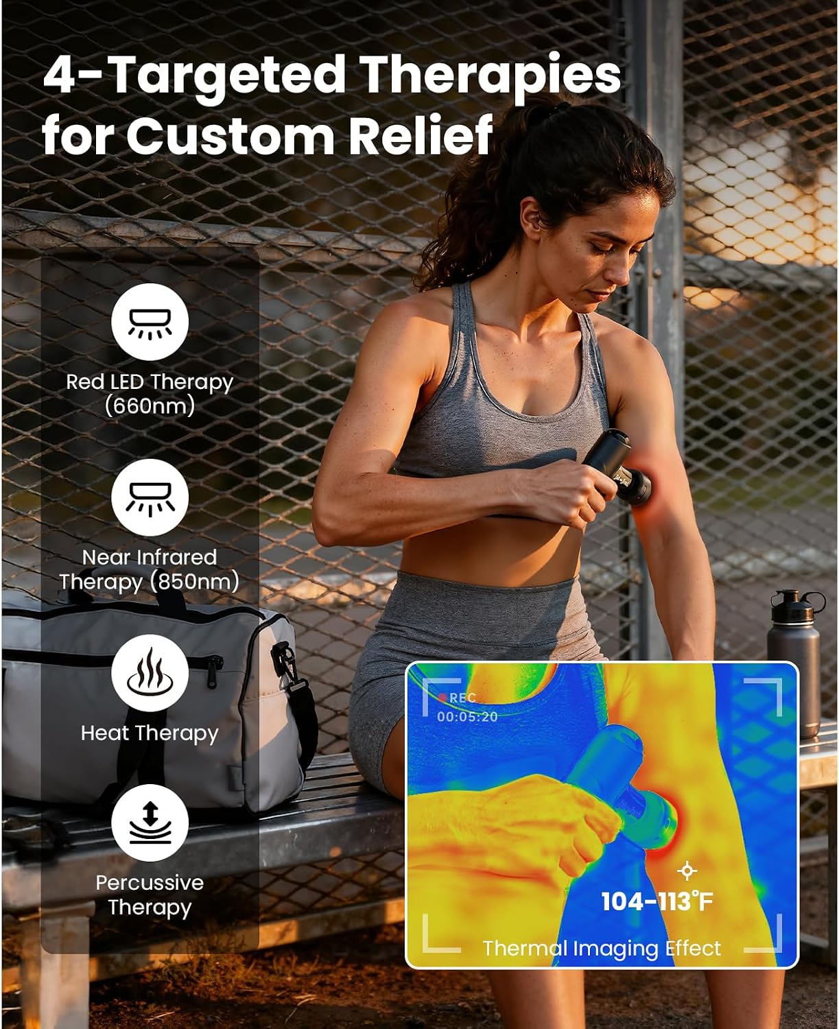 Q2 Pro Mini Massage Gun with Heat and Cold, Pocket-Sized Deep Tissue Massager, HSA Portable Percussion Muscle Massager Gun, Ultra Small & Quiet Muscle Massager, FSA Eligible