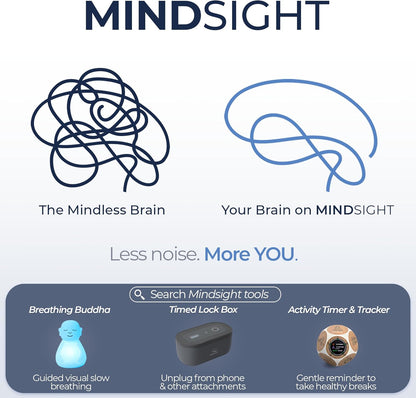 'Breathing Buddha' Guided Visual Meditation | 3 Modes to Slow Your Breathing & Calm Your Mind | Stress & Anxiety Relief | Wellness Gift | Adults, Kids, Classrooms | USB Rechargeable