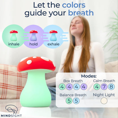 'Breathing Buddha' Guided Visual Meditation | 3 Modes to Slow Your Breathing & Calm Your Mind | Stress & Anxiety Relief | Wellness Gift | Adults, Kids, Classrooms | USB Rechargeable