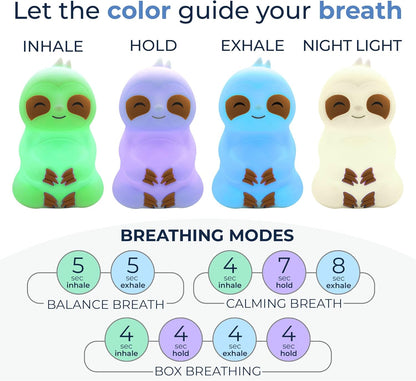 'Breathing Buddha' Guided Visual Meditation | 3 Modes to Slow Your Breathing & Calm Your Mind | Stress & Anxiety Relief | Wellness Gift | Adults, Kids, Classrooms | USB Rechargeable
