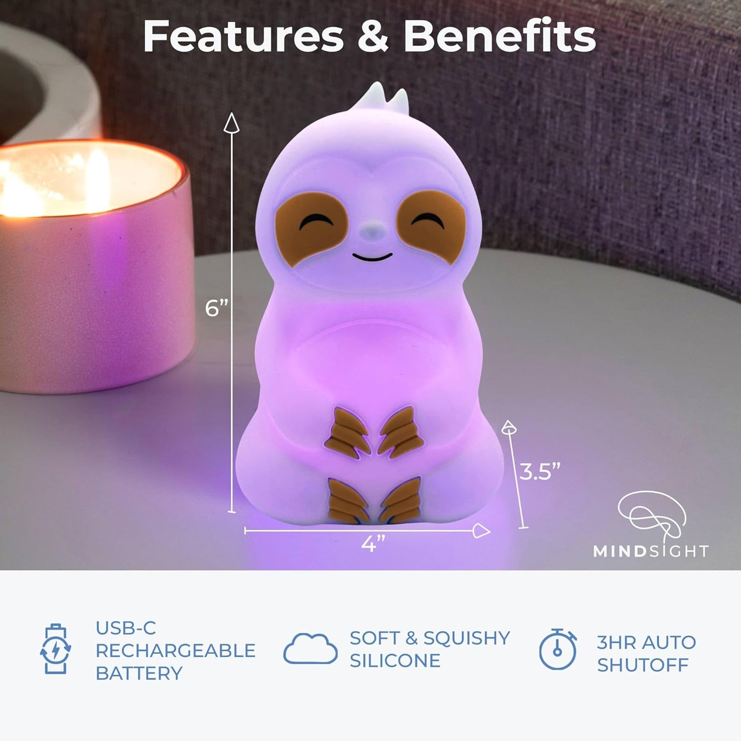 'Breathing Buddha' Guided Visual Meditation | 3 Modes to Slow Your Breathing & Calm Your Mind | Stress & Anxiety Relief | Wellness Gift | Adults, Kids, Classrooms | USB Rechargeable