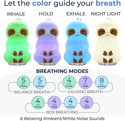 'Breathing Buddha' Guided Visual Meditation | 3 Modes to Slow Your Breathing & Calm Your Mind | Stress & Anxiety Relief | Wellness Gift | Adults, Kids, Classrooms | USB Rechargeable