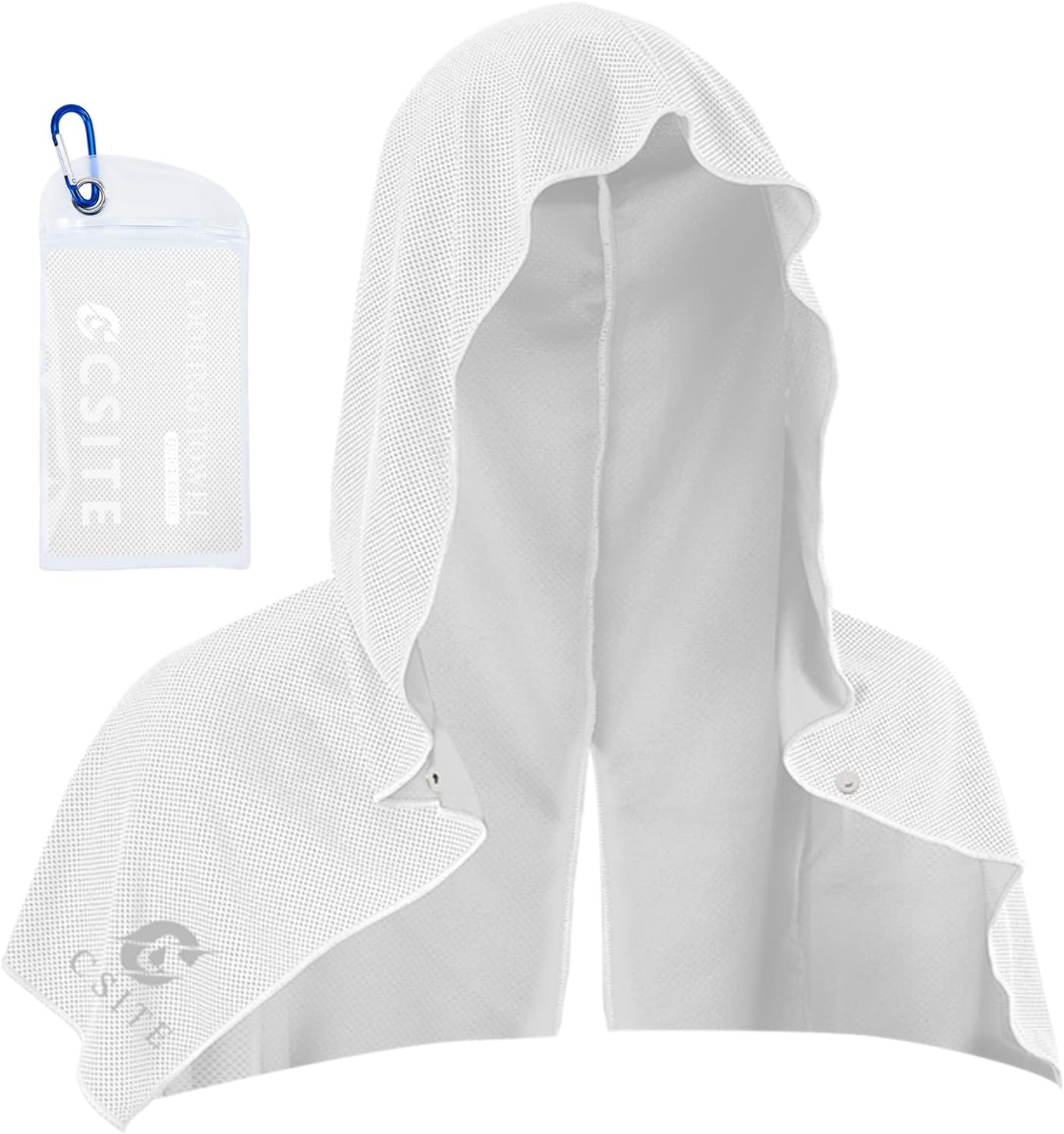 3 Pack Cooling Hoodie Towels for Neck and Face, UPF 50 Sun Protection & Instant Cooling, Ice Towels for Hot Weather, Soft Breathable Towel for Sport, Work Out, Gym, Camping & More Activities