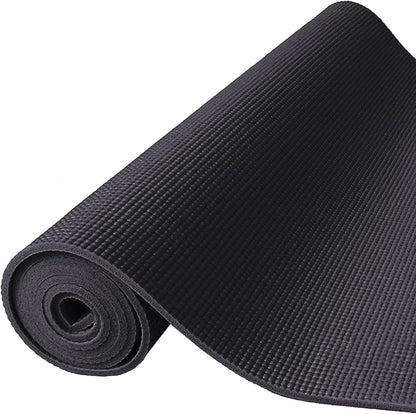 All Purpose 1/4-Inch High Density Anti-Tear Exercise Yoga Mat with Carrying Strap, Multiple Colors