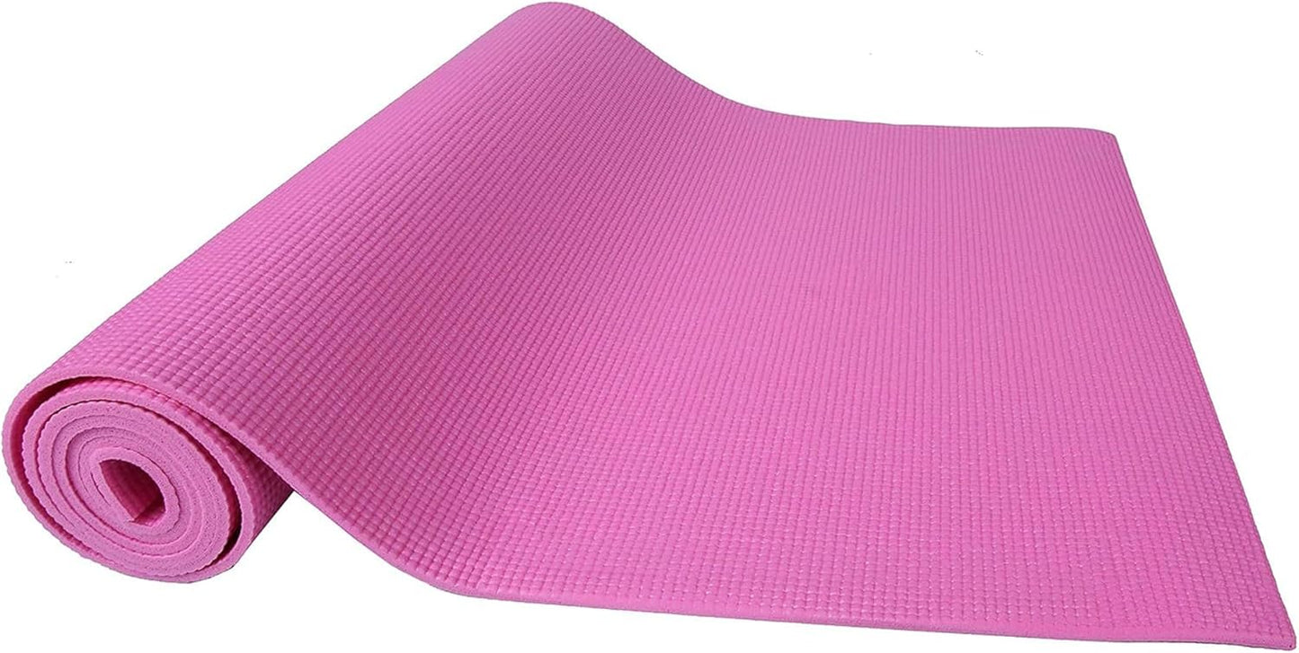 All Purpose 1/4-Inch High Density Anti-Tear Exercise Yoga Mat with Carrying Strap, Multiple Colors
