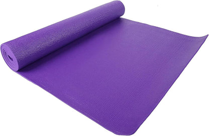 All Purpose 1/4-Inch High Density Anti-Tear Exercise Yoga Mat with Carrying Strap, Multiple Colors