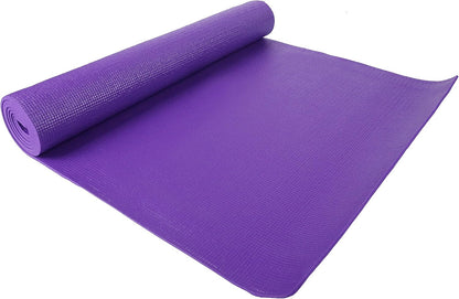 All Purpose 1/4-Inch High Density Anti-Tear Exercise Yoga Mat with Carrying Strap, Multiple Colors