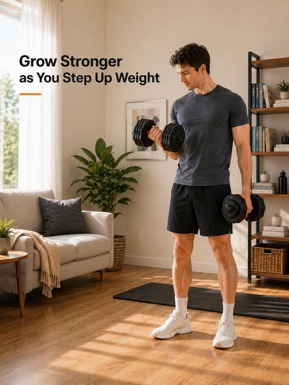 DB1 QuickDial Adjustable Dumbbell Set, Adjustable Free Weights with Storage Box, 110lb/105lb/50lbs Quick Change for Drop Set, Non-Slip Handles, Weight Set For Home Gym Suit both Men and Women