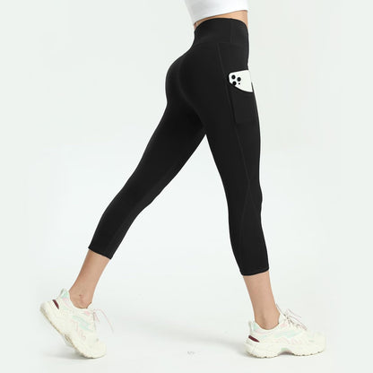 Capri Leggings for Women Yoga Pants Leggings with Pockets for Women | 4 Pack Capris for Women with Pockets Capri Pants, Summer Capri Pants for Women Plus Size Workout and Tummy Control Leggings