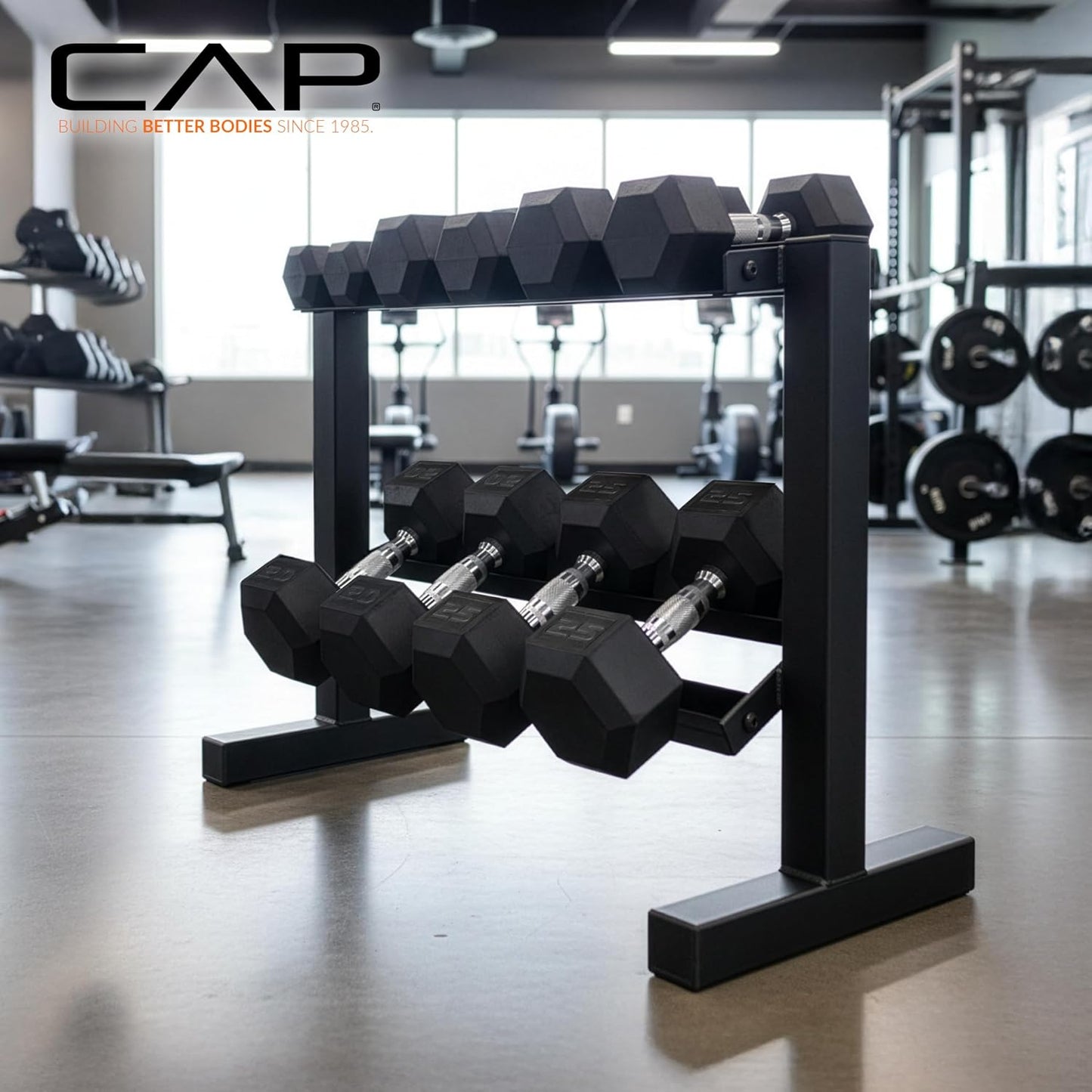 150 LB Dumbbell Set with 2-Tier Rack, Rubber Hex Free Weights Set, Home Gym Weight Set with Horizontal Storage Rack for Strength Training