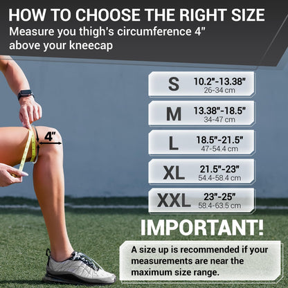 ELITE Knee Brace with Side Stabilizers & Patella Gel Pads for Maximum Knee Pain Support and fast recovery for men and women-Please Check How To Size Video (Mercury, Large)