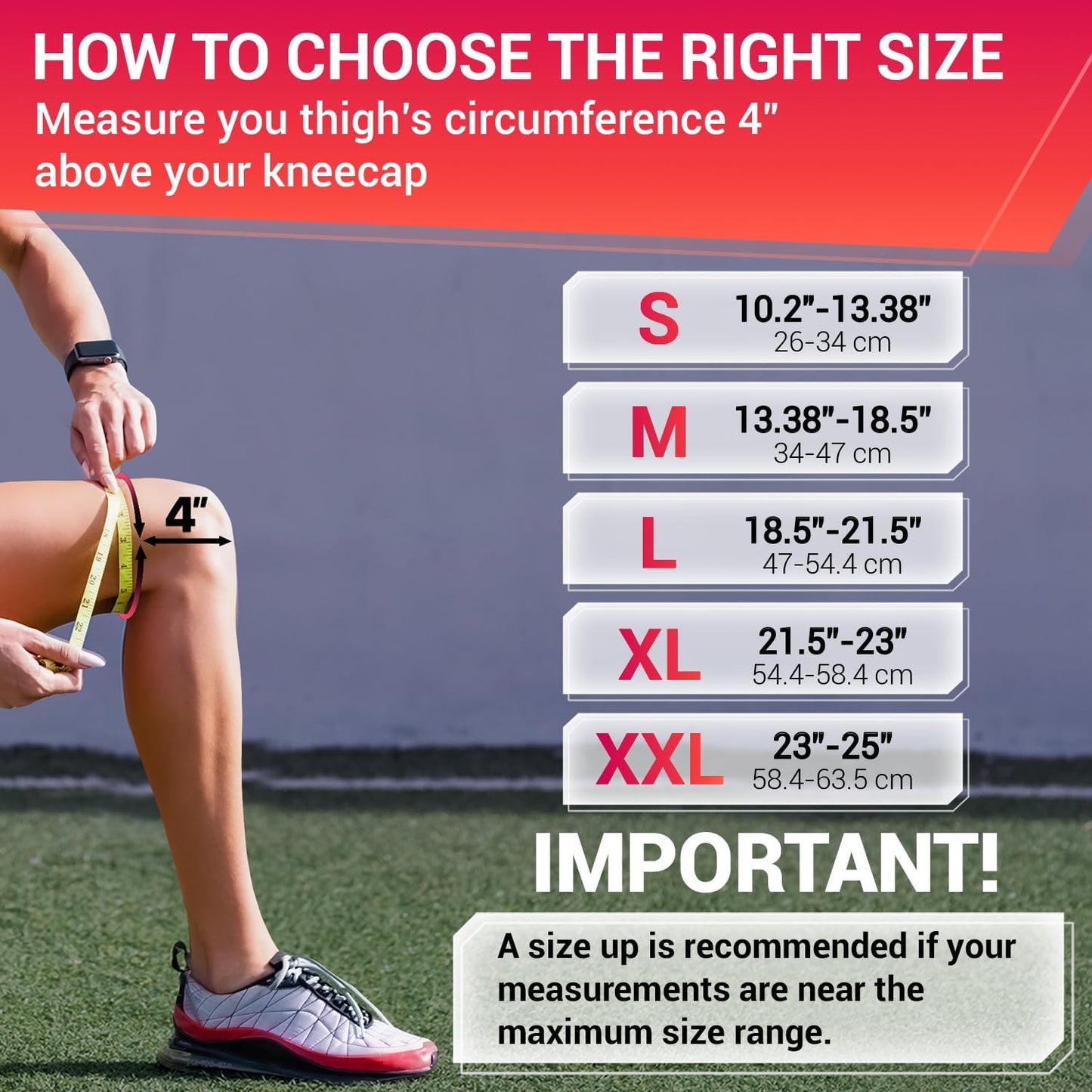 ELITE Knee Brace with Side Stabilizers & Patella Gel Pads for Maximum Knee Pain Support and fast recovery for men and women-Please Check How To Size Video (Mercury, Large)