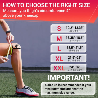 ELITE Knee Brace with Side Stabilizers & Patella Gel Pads for Maximum Knee Pain Support and fast recovery for men and women-Please Check How To Size Video (Mercury, Large)