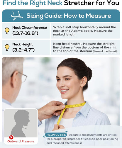 Cervical Neck Traction Device: Neck Stretcher for Cervical Pain Relief, Electric Air Pump with 3 Power Traction, Built-in 8 Airbag, Improved Stretcher for Neck Decompression and Neck Tension Relief