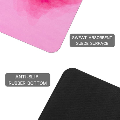 Foldable Yoga Mat, Non-slip Suede Fitness Mat With Carry Bag for Hot Yoga, Exercise, Pilates, 1.5mm Thick Lightweight Exercise Yoga Mat for Women