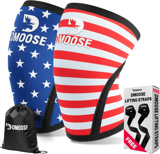 Knee Sleeves for Weightlifting (Pair) 78" Knee Wraps for Squats, Powerlifting & Joint Stability