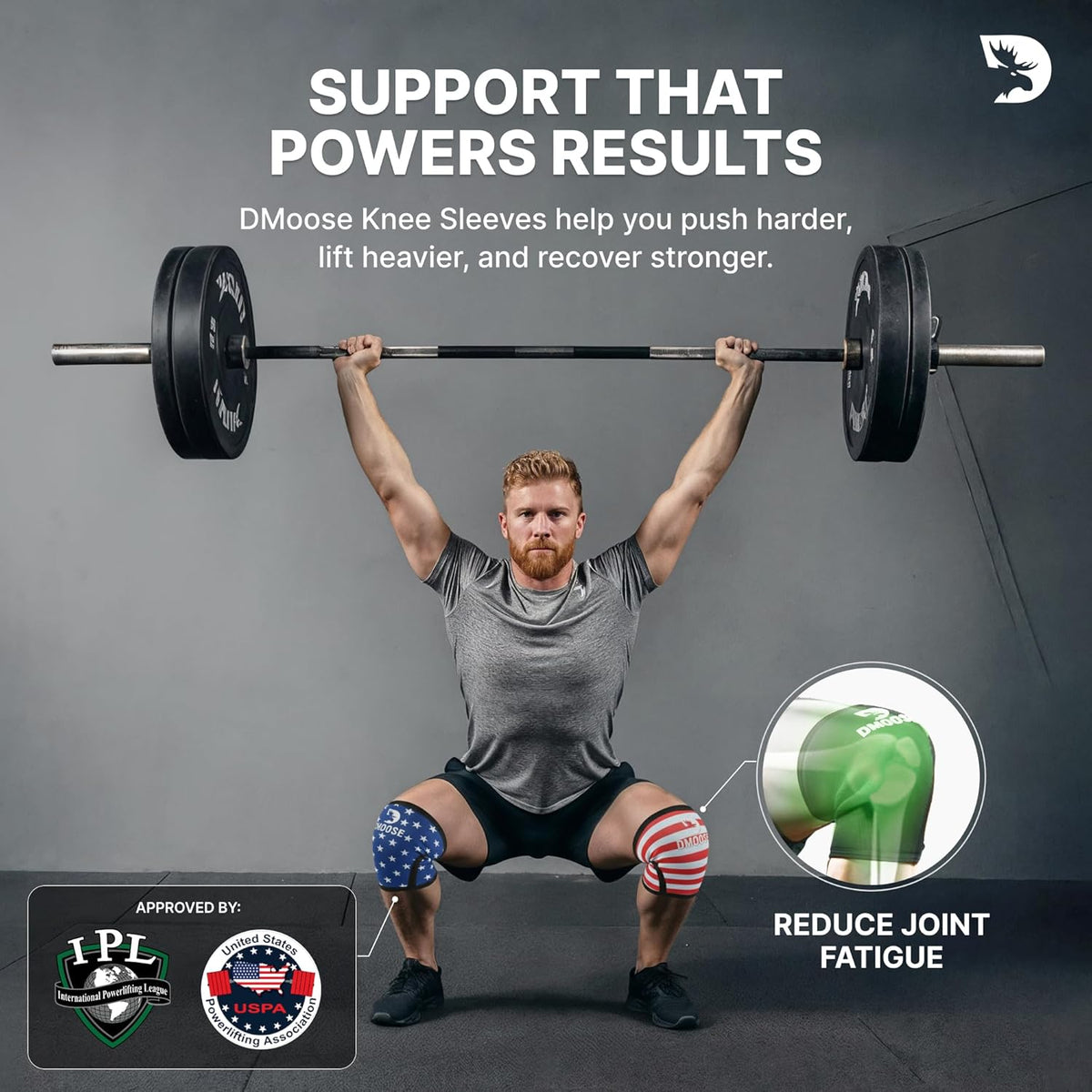 Knee Sleeves for Weightlifting (Pair) 78" Knee Wraps for Squats, Powerlifting & Joint Stability