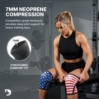 Knee Sleeves for Weightlifting (Pair) 78" Knee Wraps for Squats, Powerlifting & Joint Stability