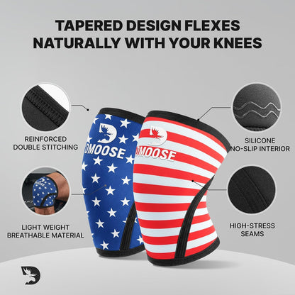 Knee Sleeves for Weightlifting (Pair) 78" Knee Wraps for Squats, Powerlifting & Joint Stability