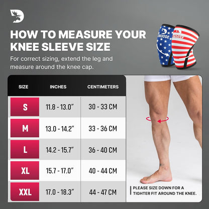Knee Sleeves for Weightlifting (Pair) 78" Knee Wraps for Squats, Powerlifting & Joint Stability