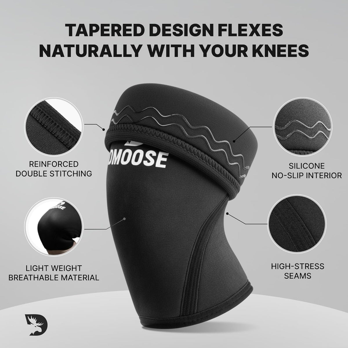 Knee Sleeves for Weightlifting (Pair) 78" Knee Wraps for Squats, Powerlifting & Joint Stability